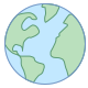 small image of planet earth, cartoon style